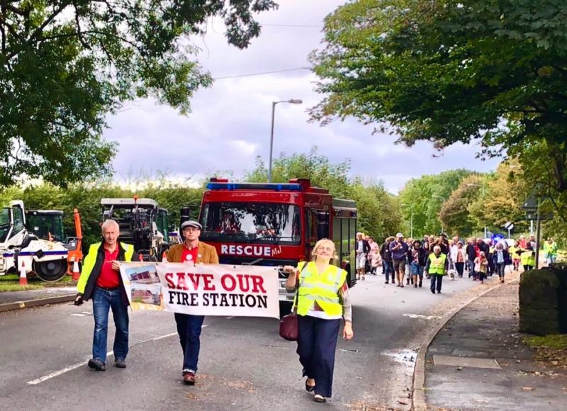 March for Bewdley Fire Station