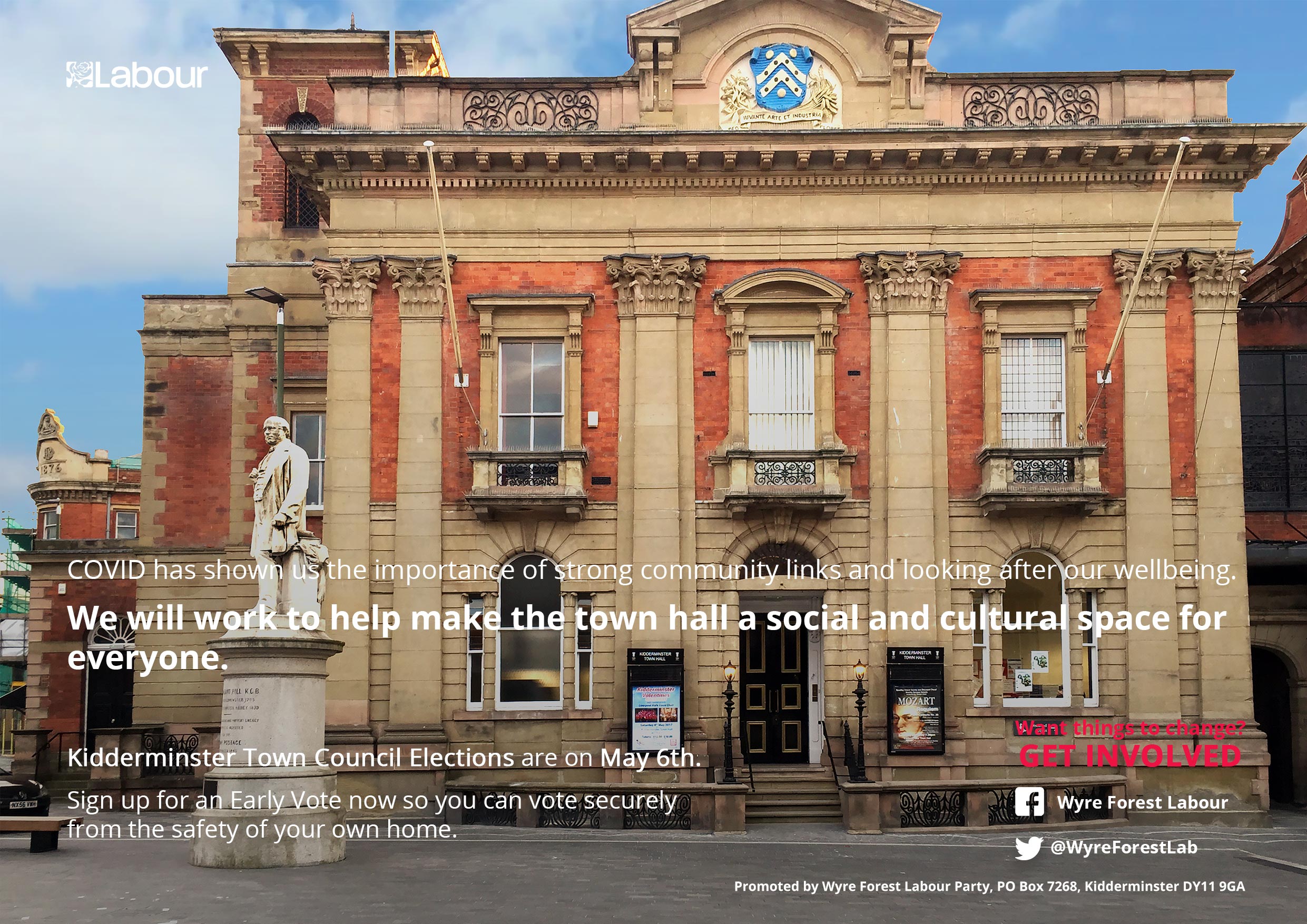 Kidderminster Town Hall: We will work to make the town hall a social and cultural space for everyone